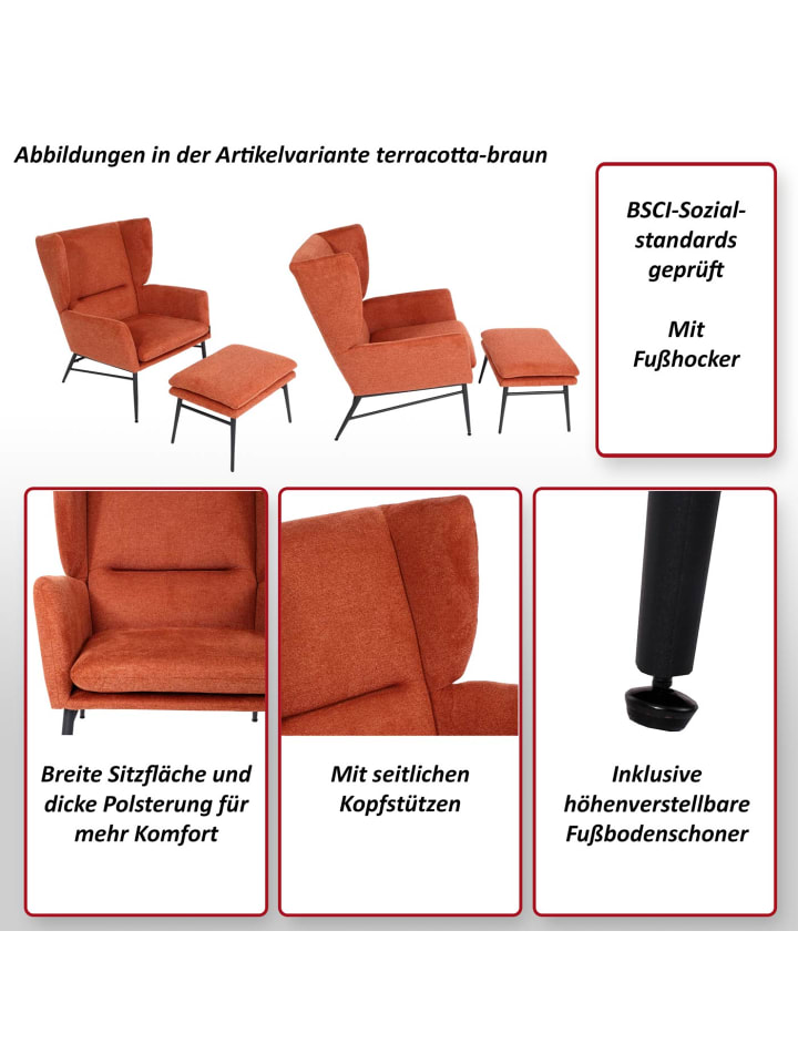 MCW Lounge-Sessel L62 mit Ottomane, Grün günstig kaufen onesize
