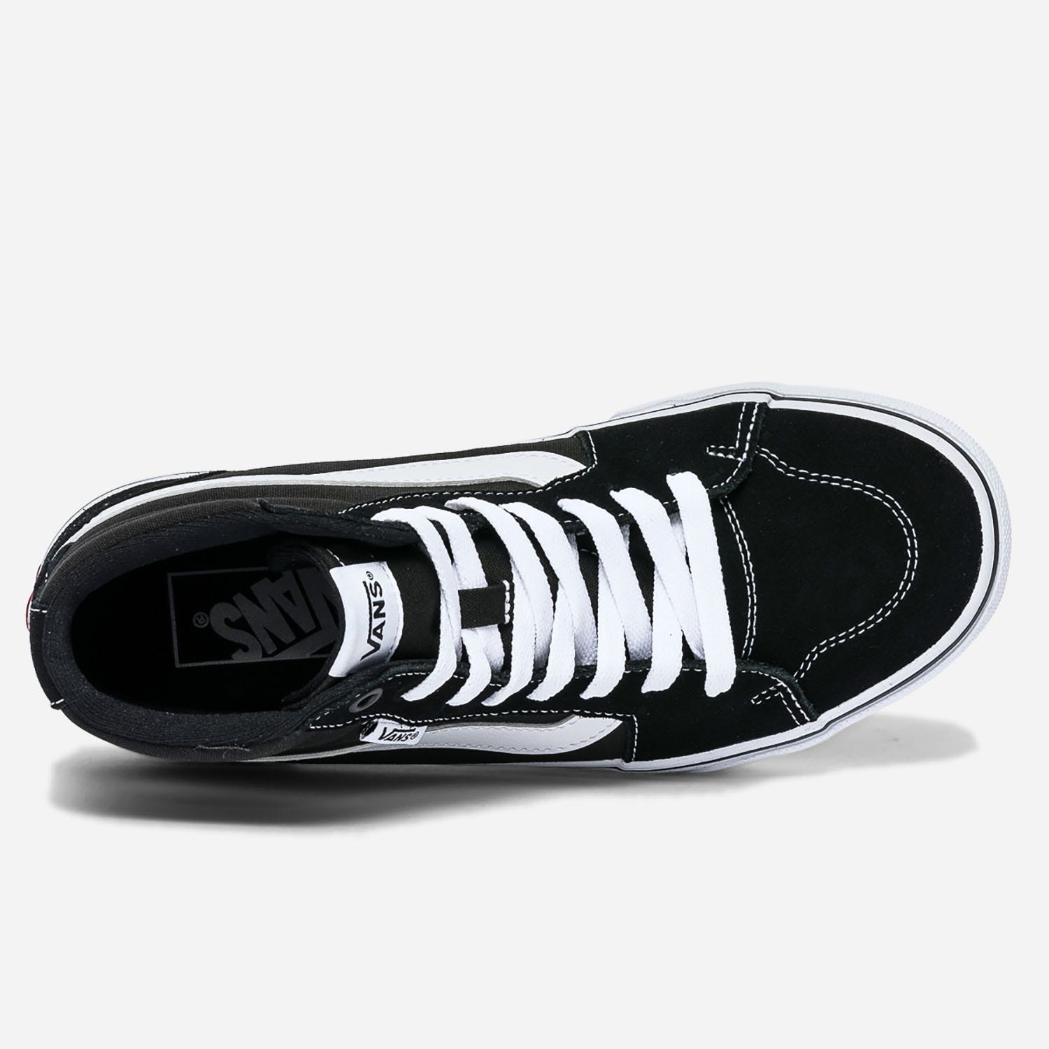 Basket VANS noire en toile et cuir velours