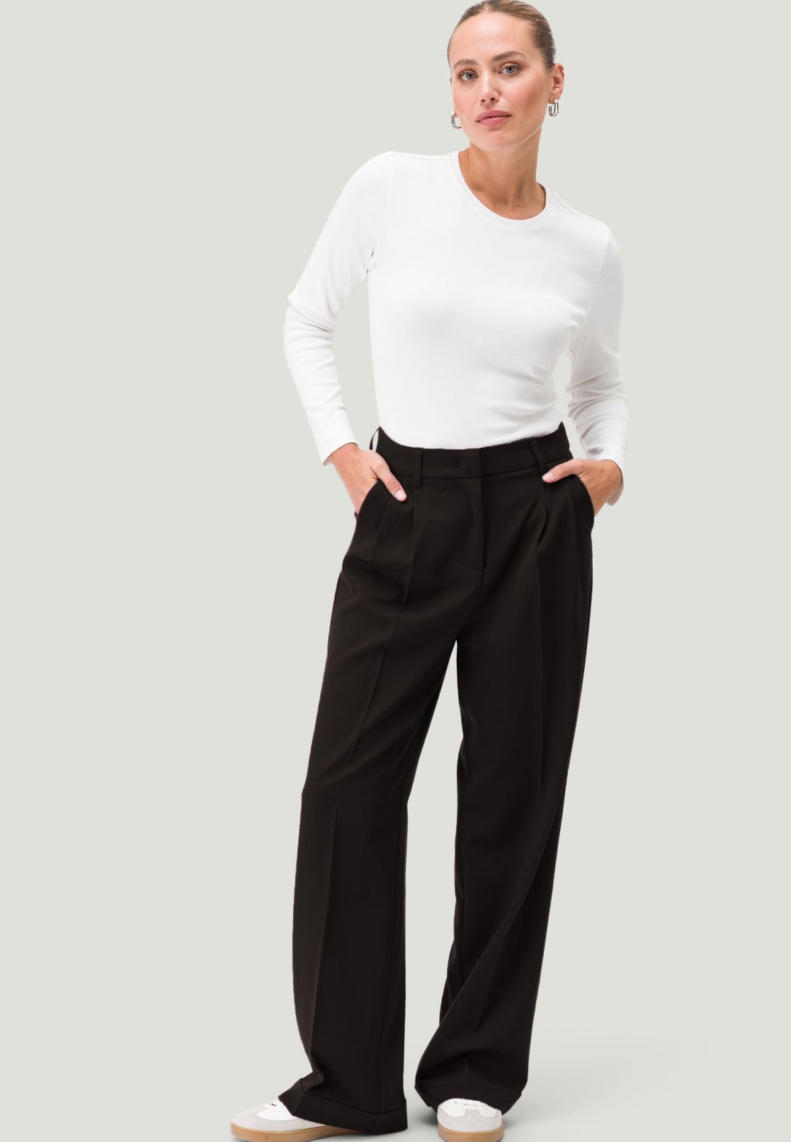 Hose Wide Leg mit Bügelfalte 30 Inch