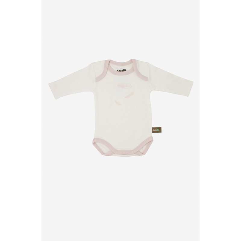 Lot de 3 Body manches longues en Coton Bio à motifs plumes