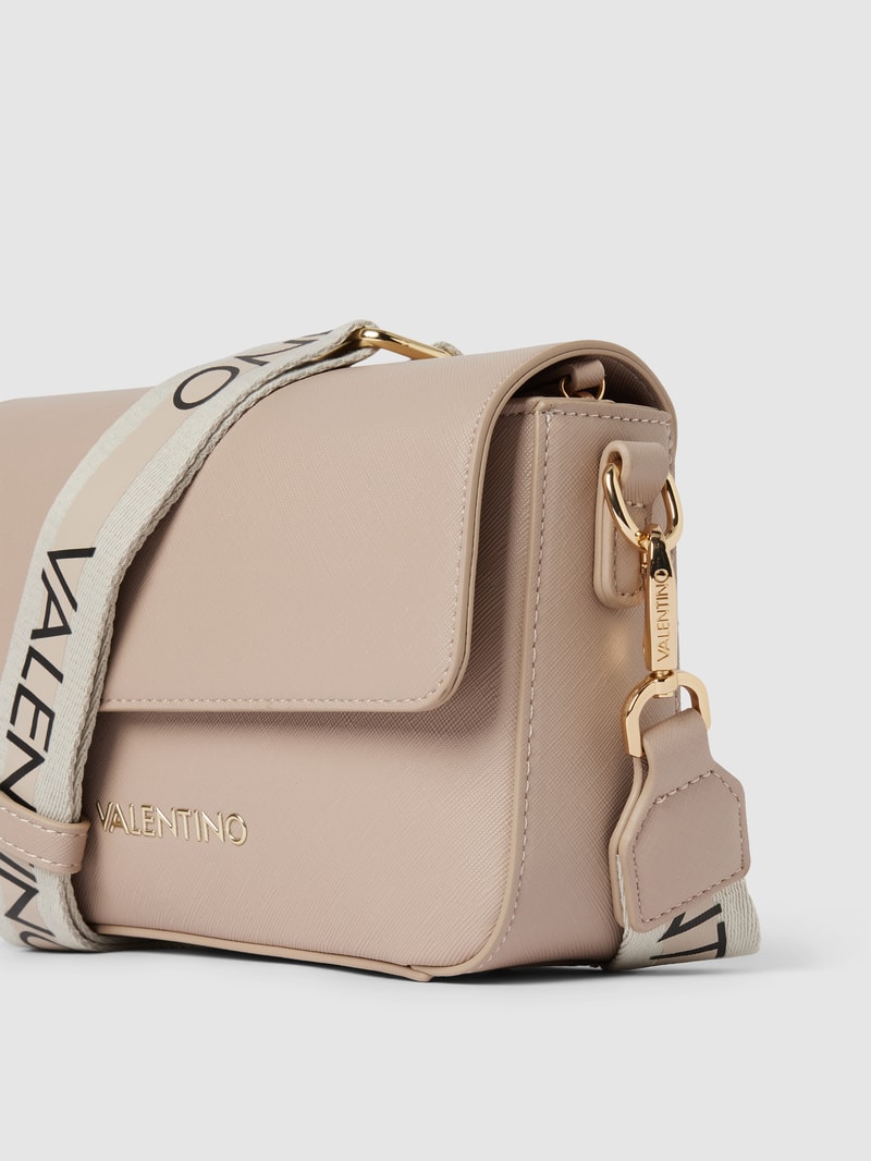 Handtasche mit Label-Detail Modell 'ZERO' in beige