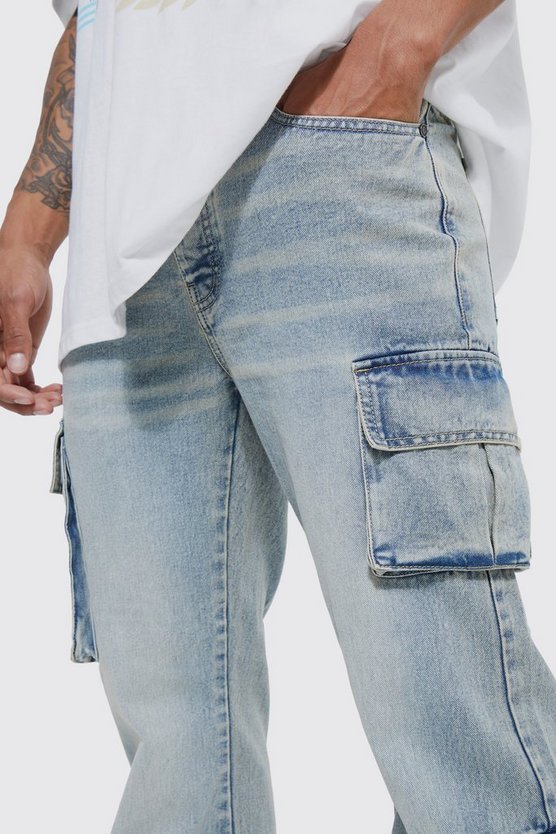 Lockere Cargo-Jeans