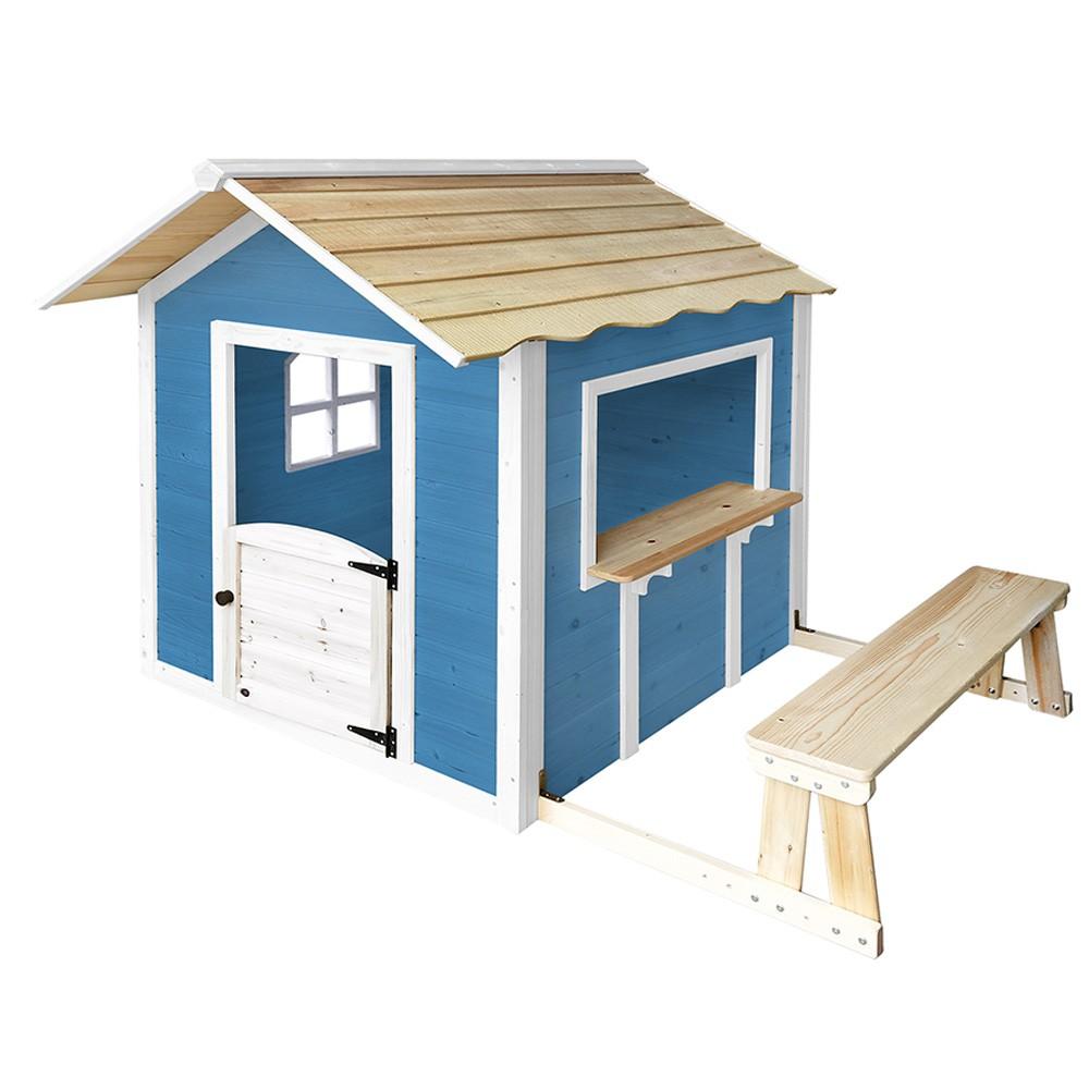 Home Deluxe Spielhaus - Der große Palast / Blau mit Bank