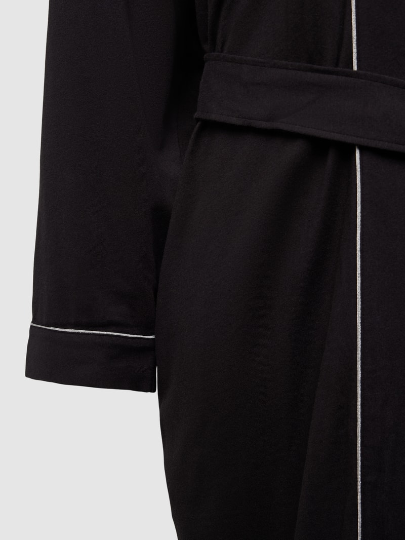 Bademantel mit Logo-Stitching Modell 'Xmas Kimono' in schwarz