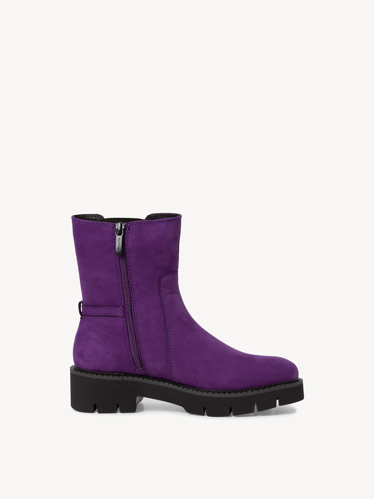 Bottine Chelsea en cuir - mauve