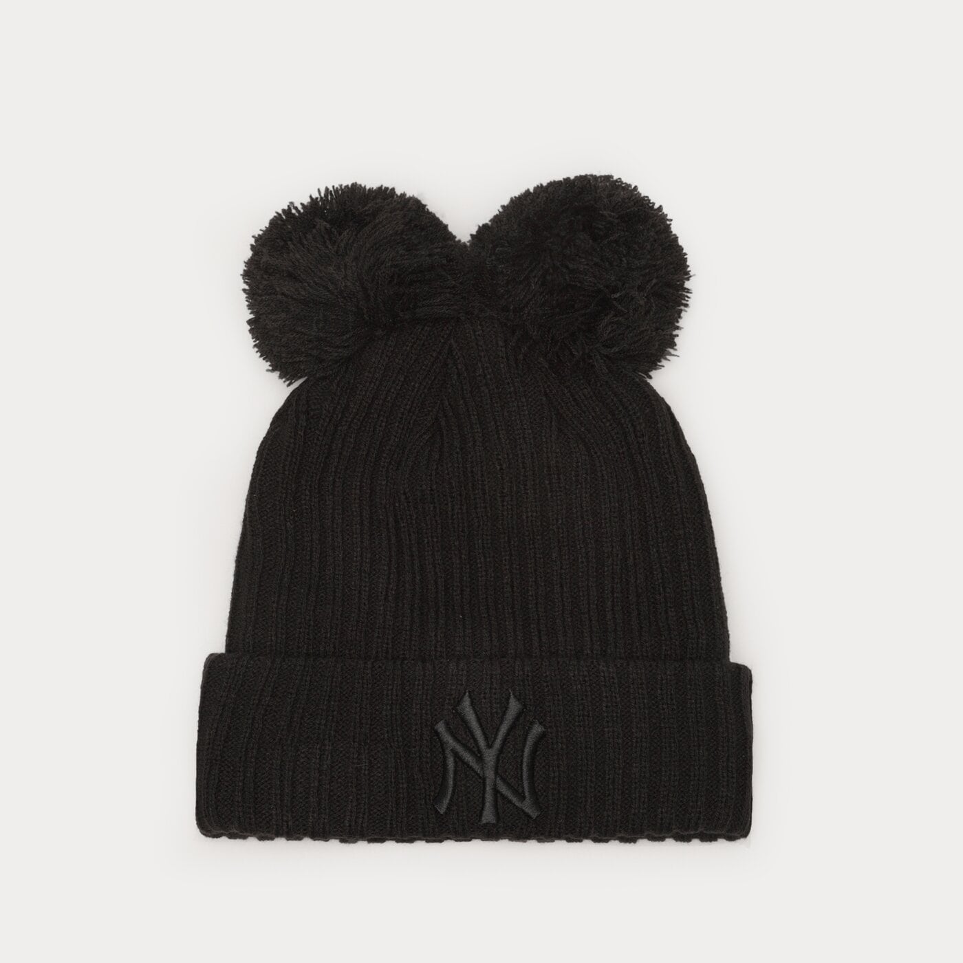 NEW ERA MÜTZE WMNS DOUBLE POM BEANIE NYY NEW YORK YANKEES Schwarz