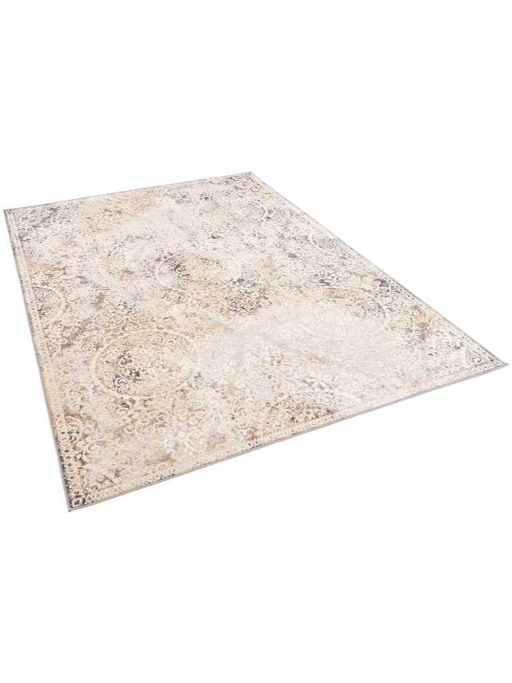 Pergamon Designer Teppich Moderne Orient Vintage Klassik in Beige günstig kaufen 140 x 200 cm