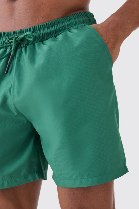 Mittellange Ripstop Badehose