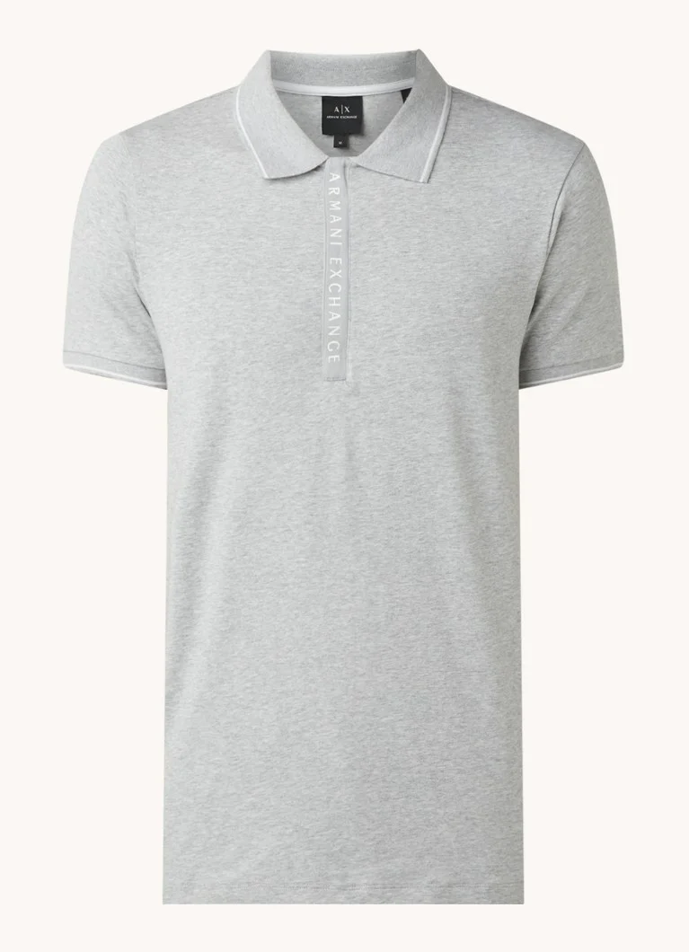 Armani Exchange Regular fit polo with half zip