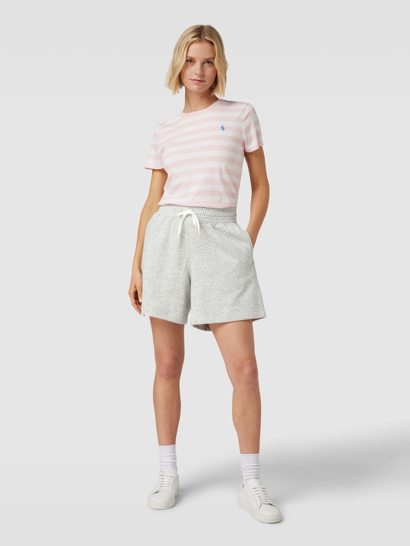Sweatshorts mit elastischem Bund in stein