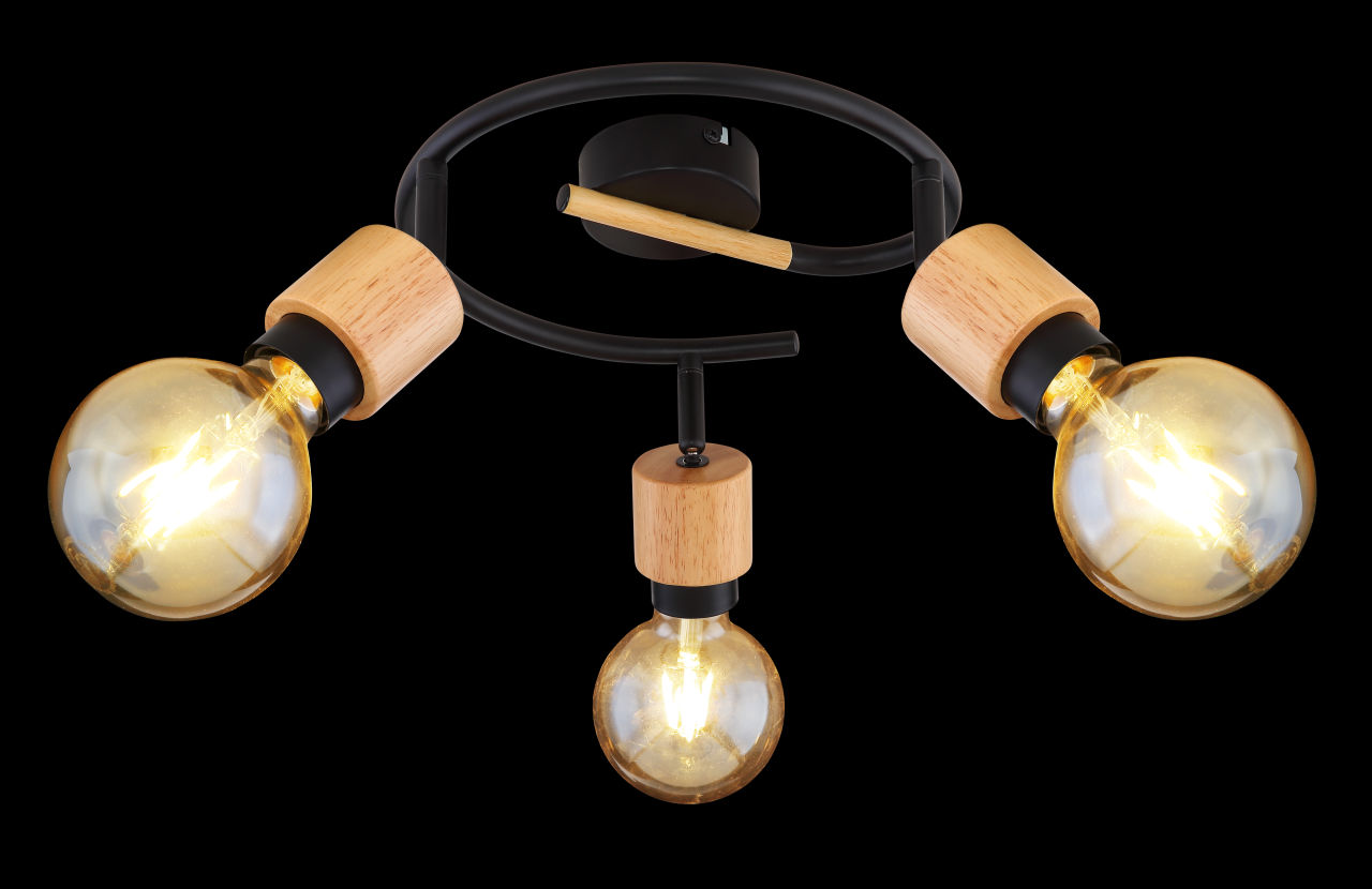 Globo Lighting - JORNA - Strahler Metall schwarz matt, 3x E27