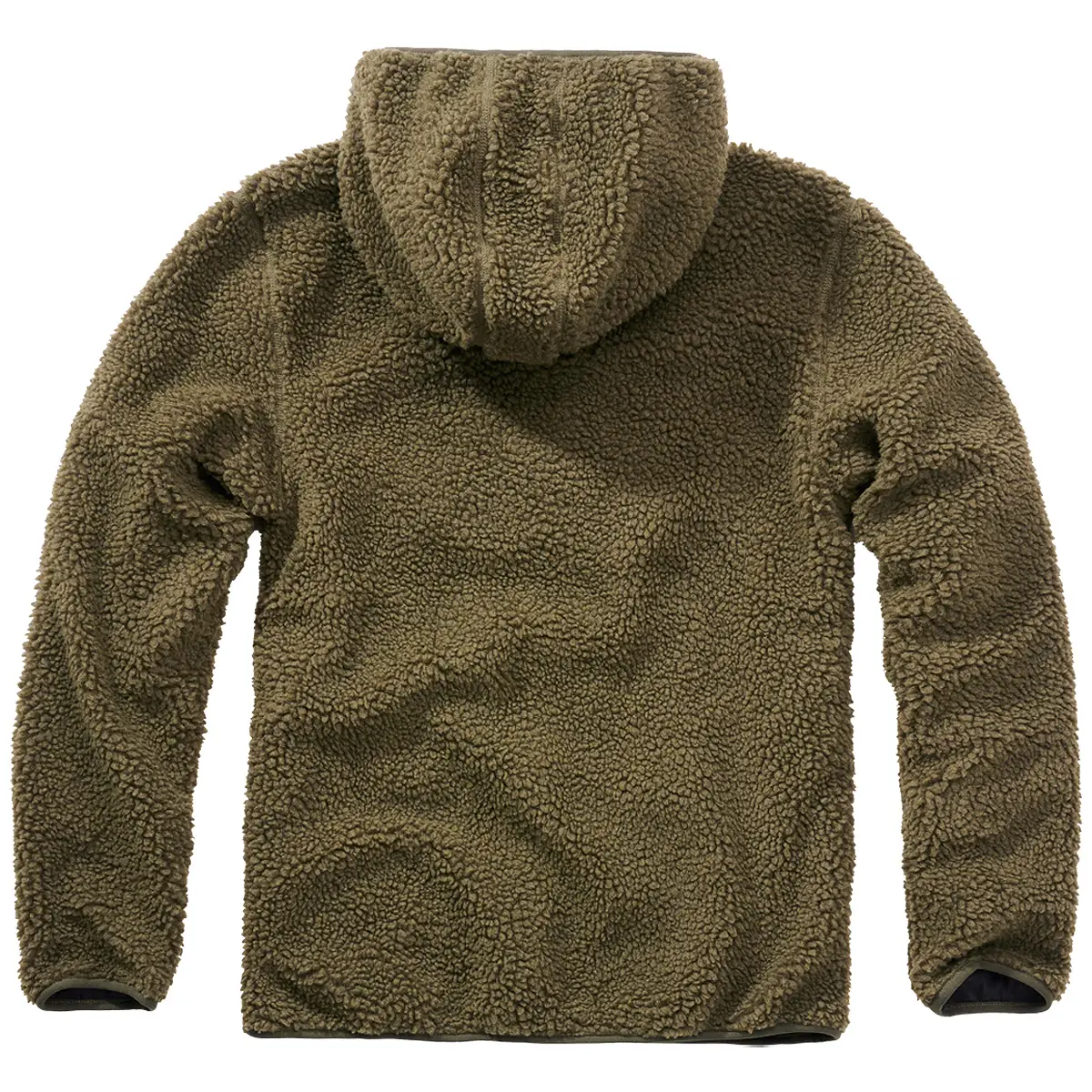 Teddyfleece Pullover mit Kapuze oliv