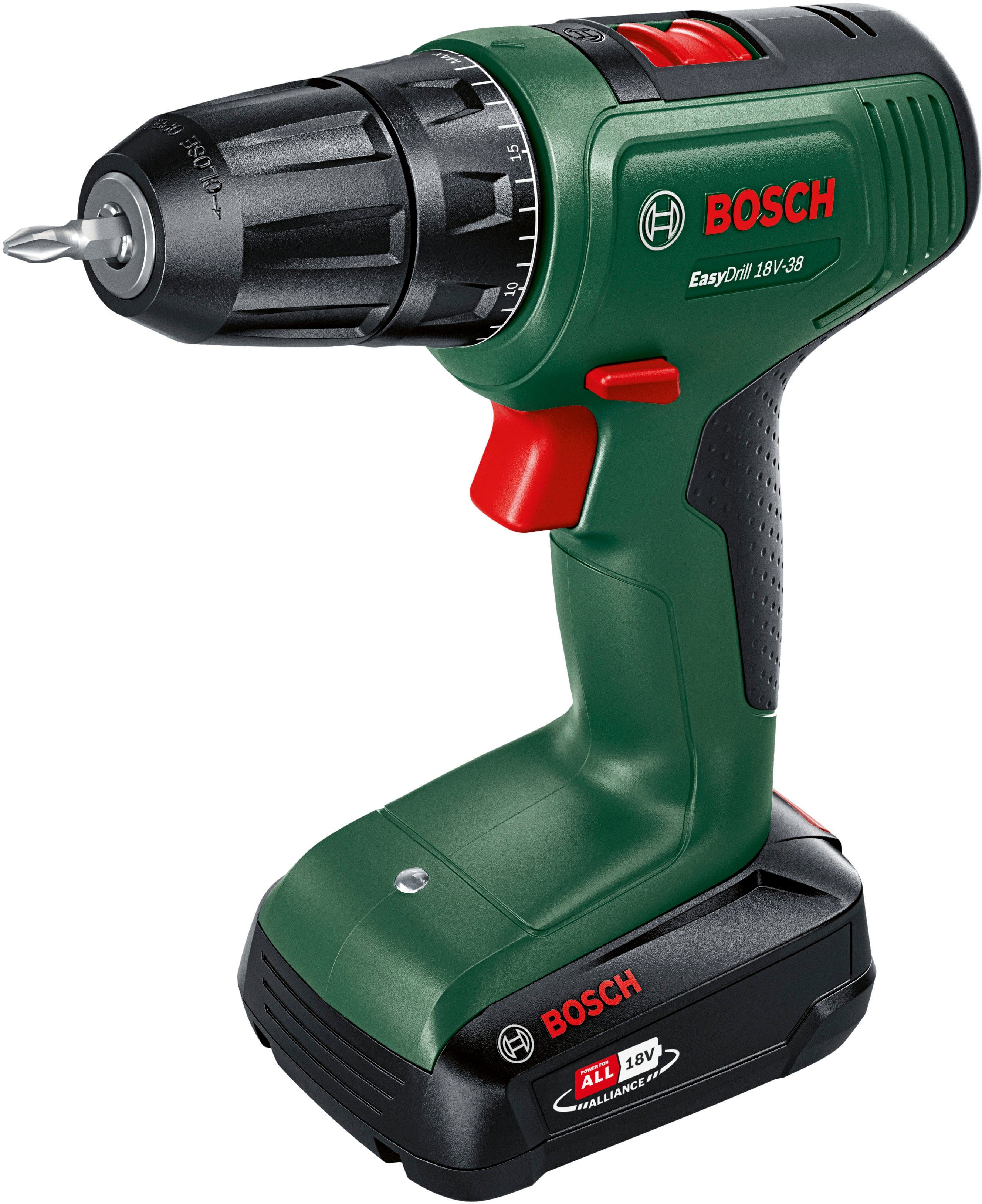 Bosch Home & Garden Akku-Bohrschrauber EasyDrill 18V-38, max. 1630 U/min, mit Akku und Ladegerät