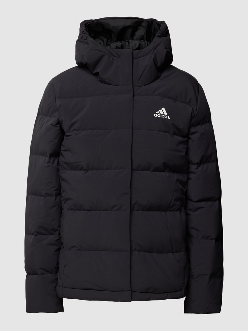 Steppjacke mit Label-Print Modell 'HELIONIC' in schwarz