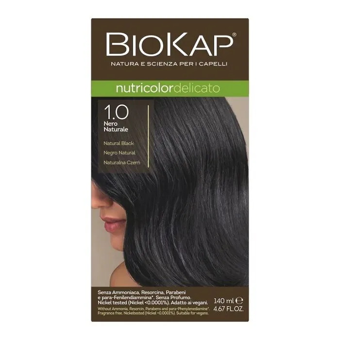 Biokap Nutricolor Delicato boja za kosu, 1.0 prirodna crna