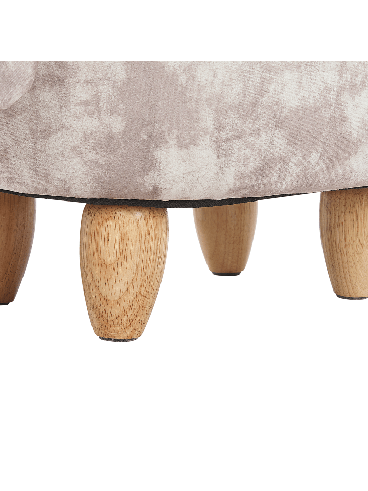 Beliani Tierhocker DOGGY in Beige/Heller Holzfarbton - (W) 62 x (H) 38 x (L) 36 cm günstig kaufen onesize