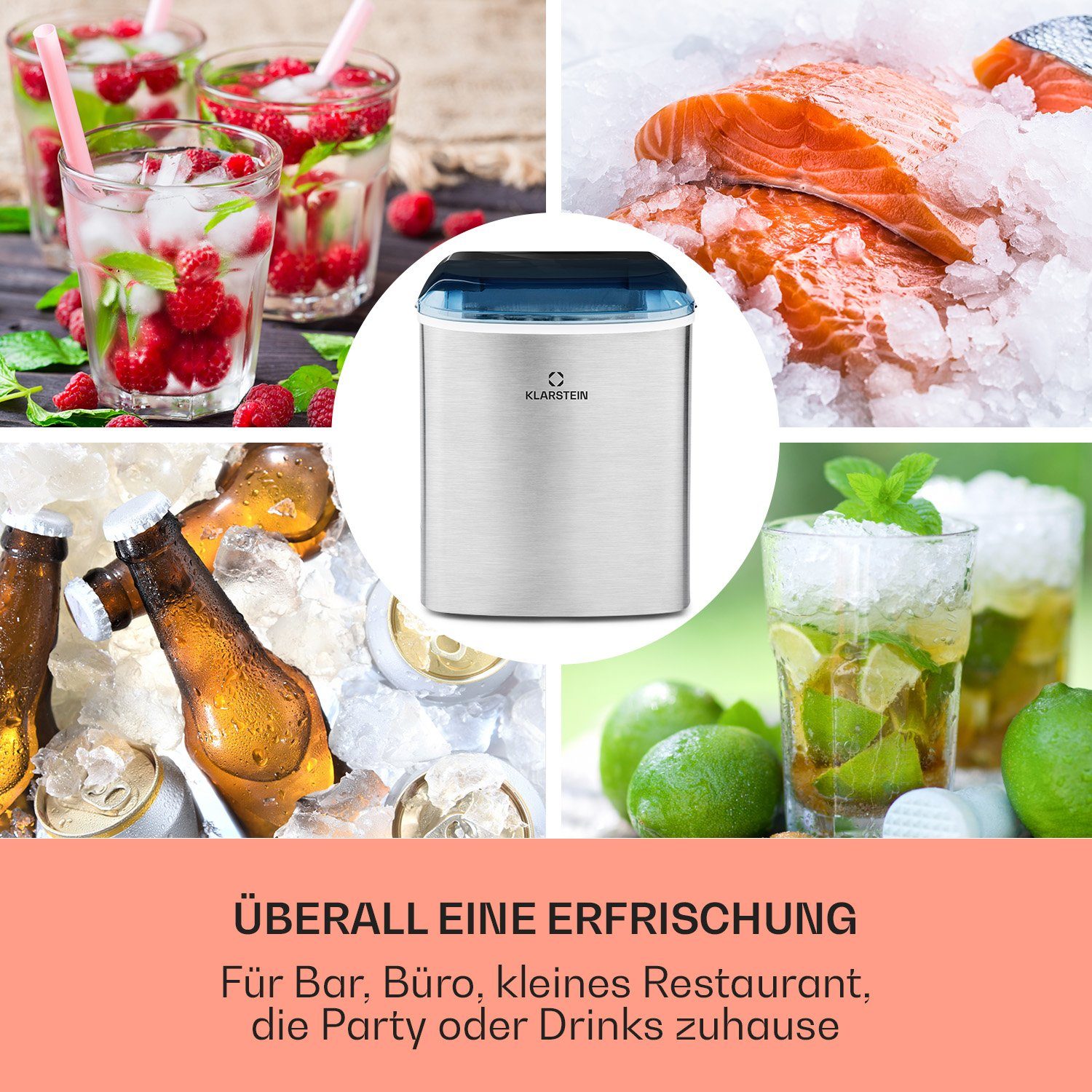 Klarstein Eiswürfelmaschine On-The-Rocks