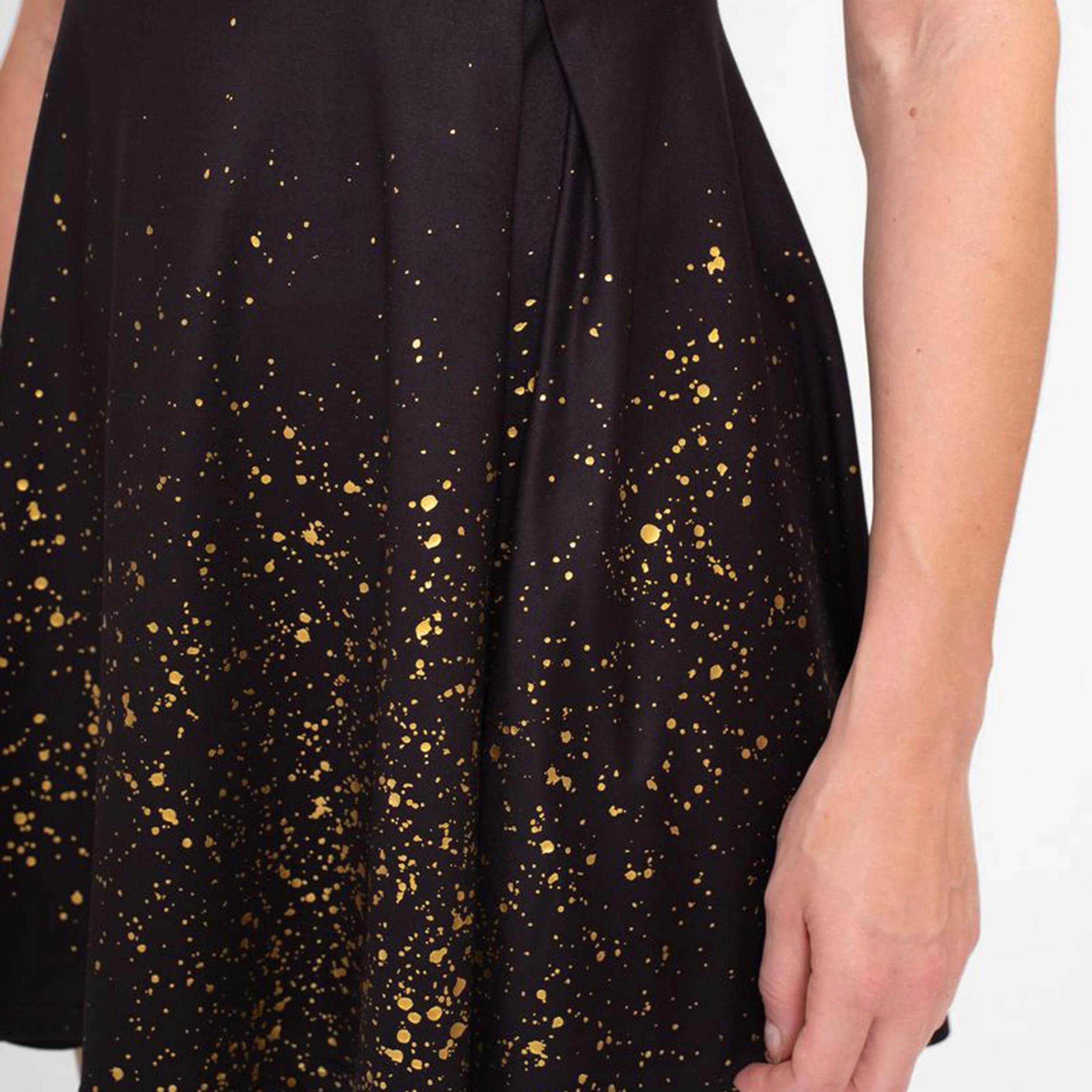 Paris 2024 2in1 Kleid Damen - Schwarz, Gold
