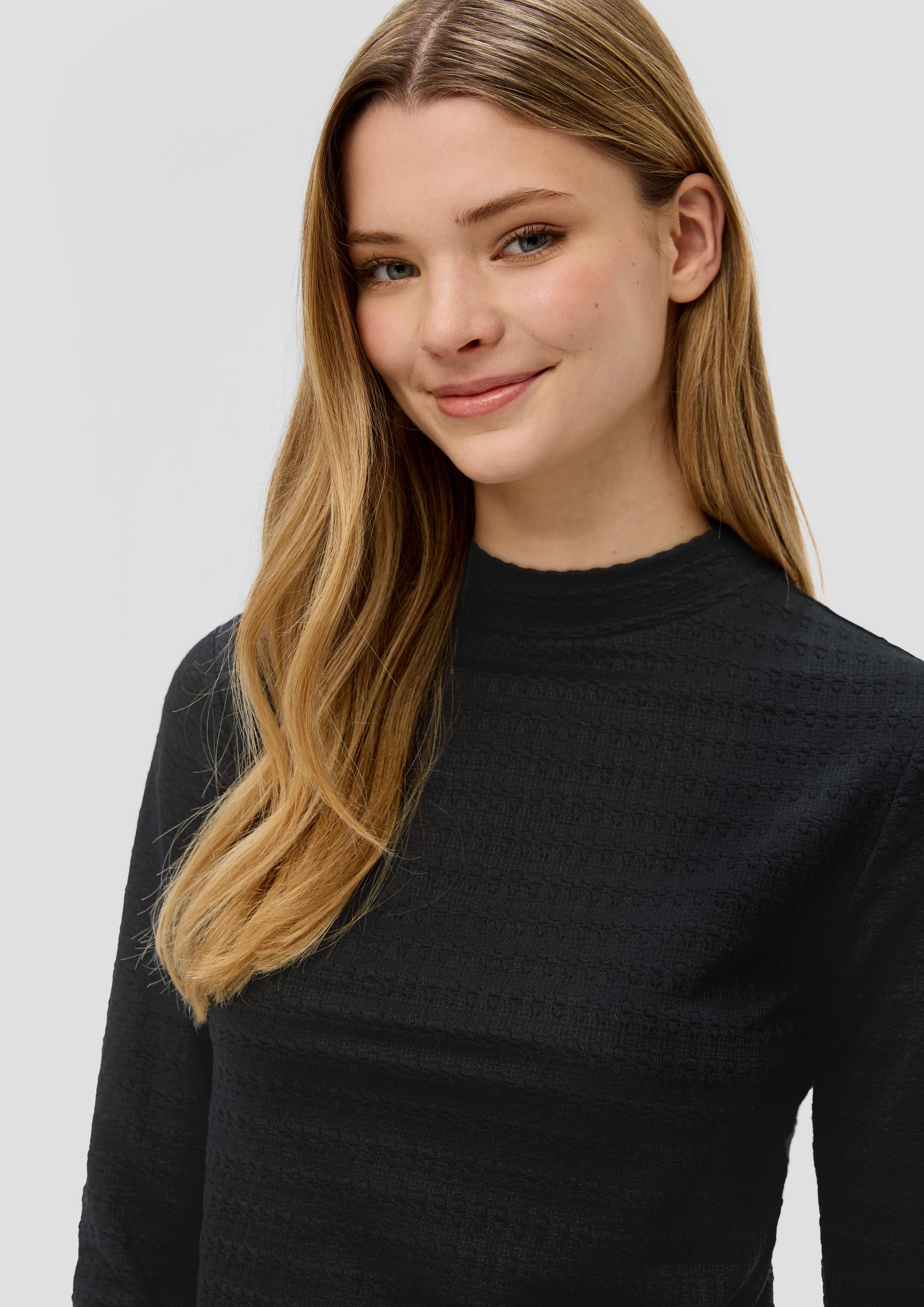 Langarmshirt aus Jacquard  2141062-9999