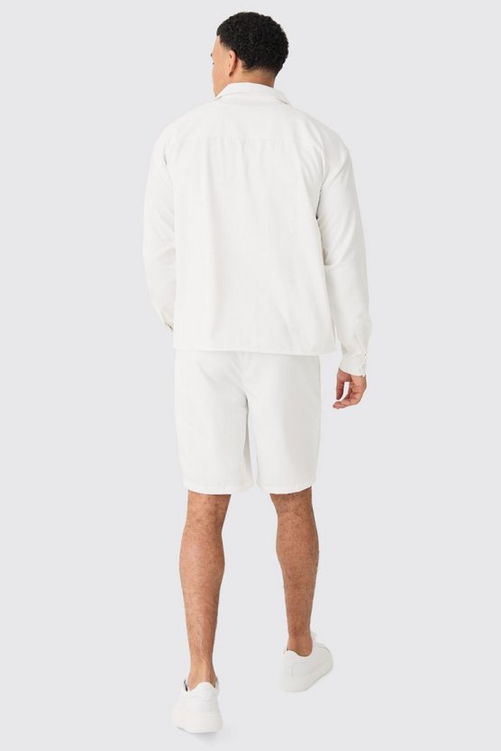 Kastiges Twill Hemd und Shorts