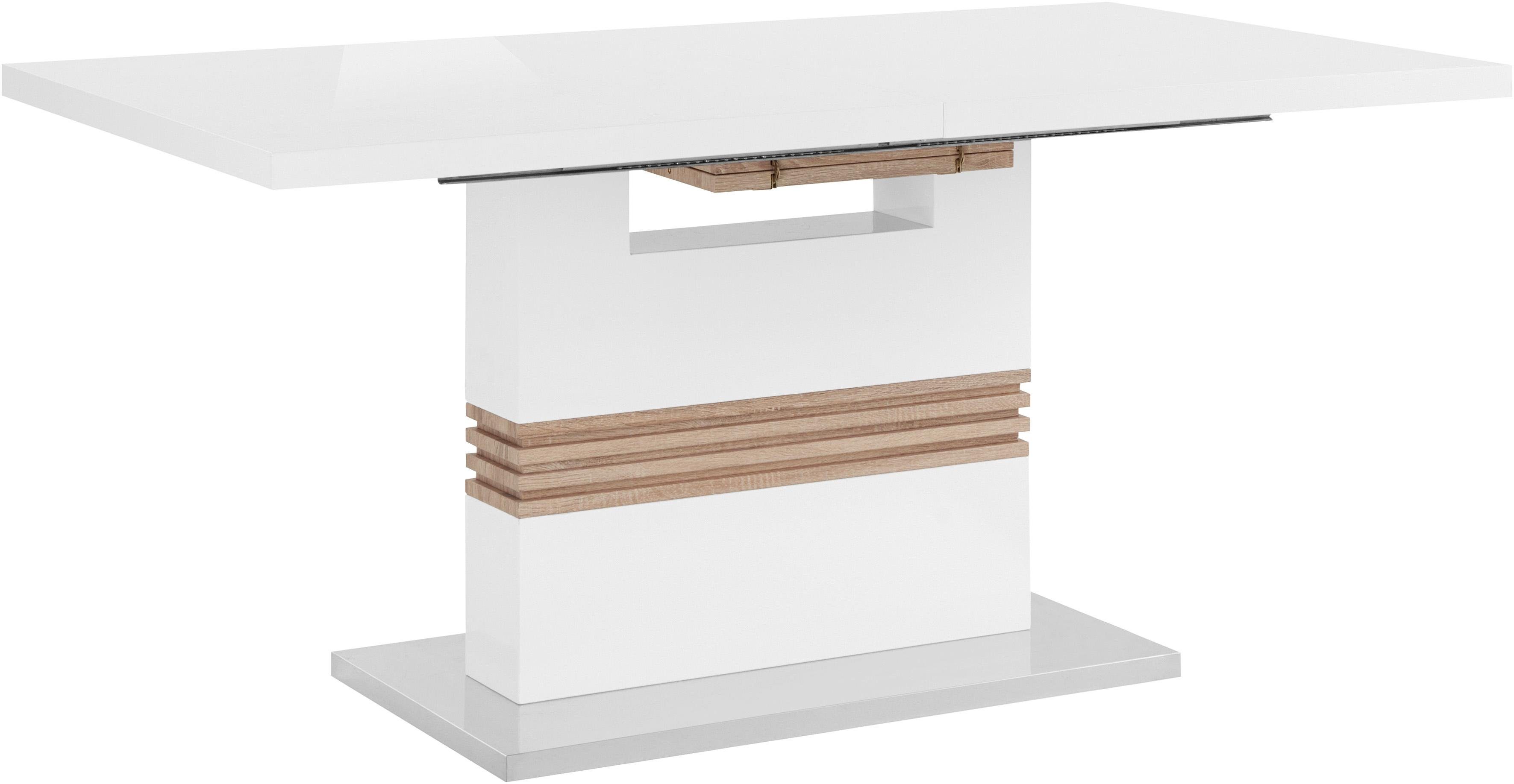 INOSIGN Essgruppe Perez/Lila, (Set, 5-tlg), mit 4 Stühlen, Tisch ausziehbar, Breite 160-200 cm