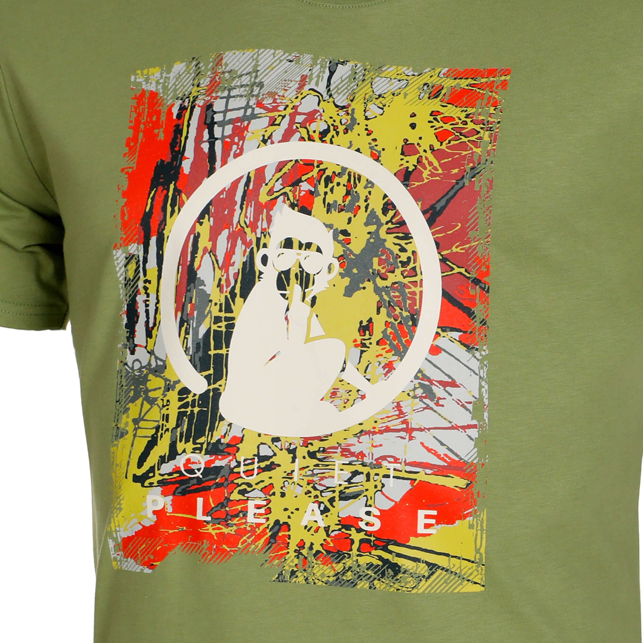 Summerbreeze Graffity T-Shirt Herren - Oliv, Mehrfarbig
