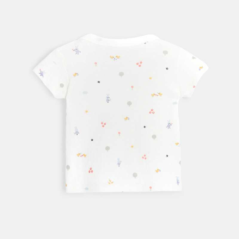 T-shirt bébé en maille tubique bio beige Absorba