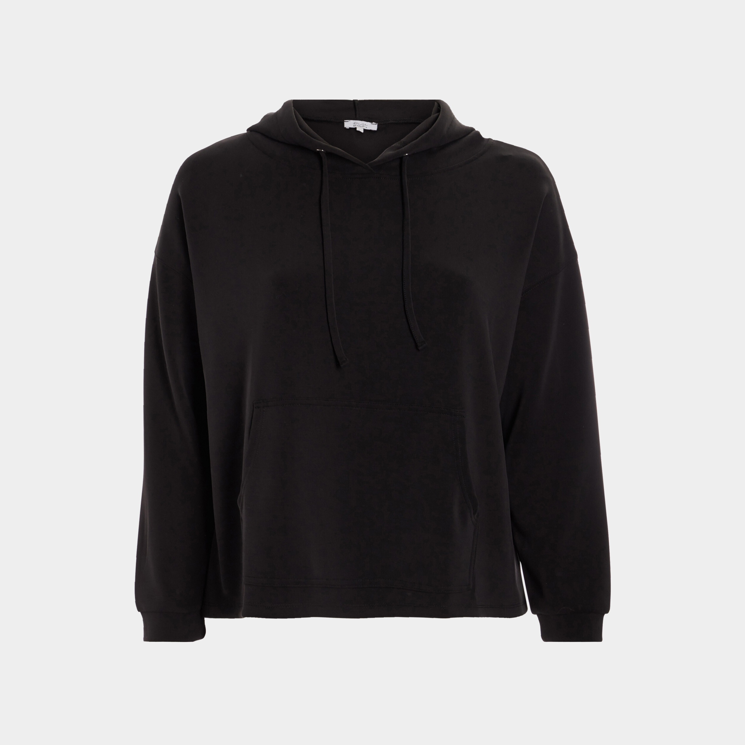 Sweat à capuche hoodie noir femme grande taille | La Halle