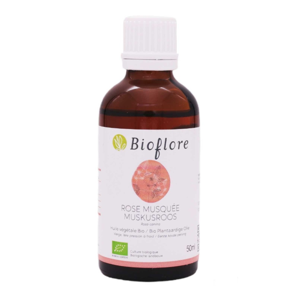 bioflore Huile de rose musquée bio 50ml + VITAMINE E huile végétale