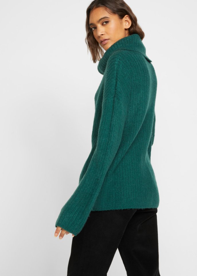 Oversize Pullover mit weitem Kragen