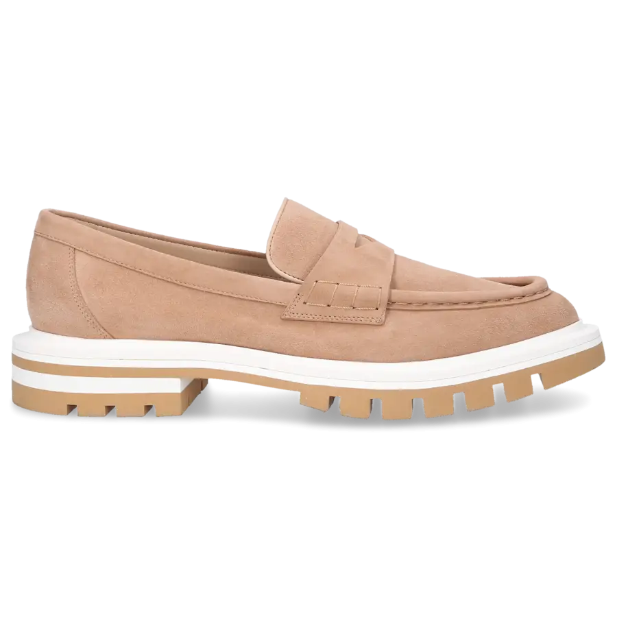Santoni - Loafer 59950 Veloursleder - beige