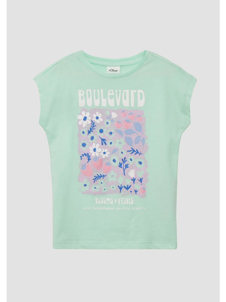 s.Oliver T-Shirt kurzarm in Türkis günstig kaufen