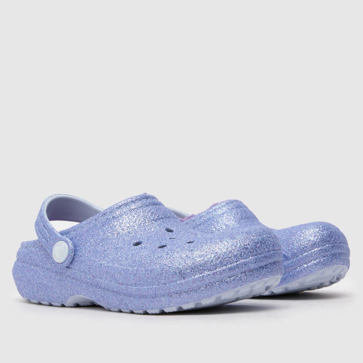 Crocs lila klasszikus bélelt csillámos klumpa lány junior szandál