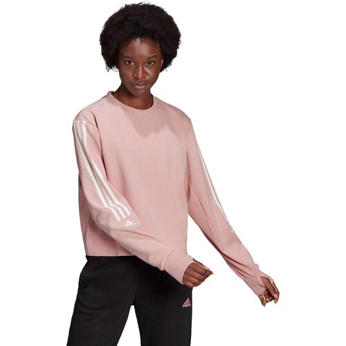 ADIDAS DAMEN AEROREADY DESIGNED TO MOVE COTTON-TOUCH SWEATSHIRT