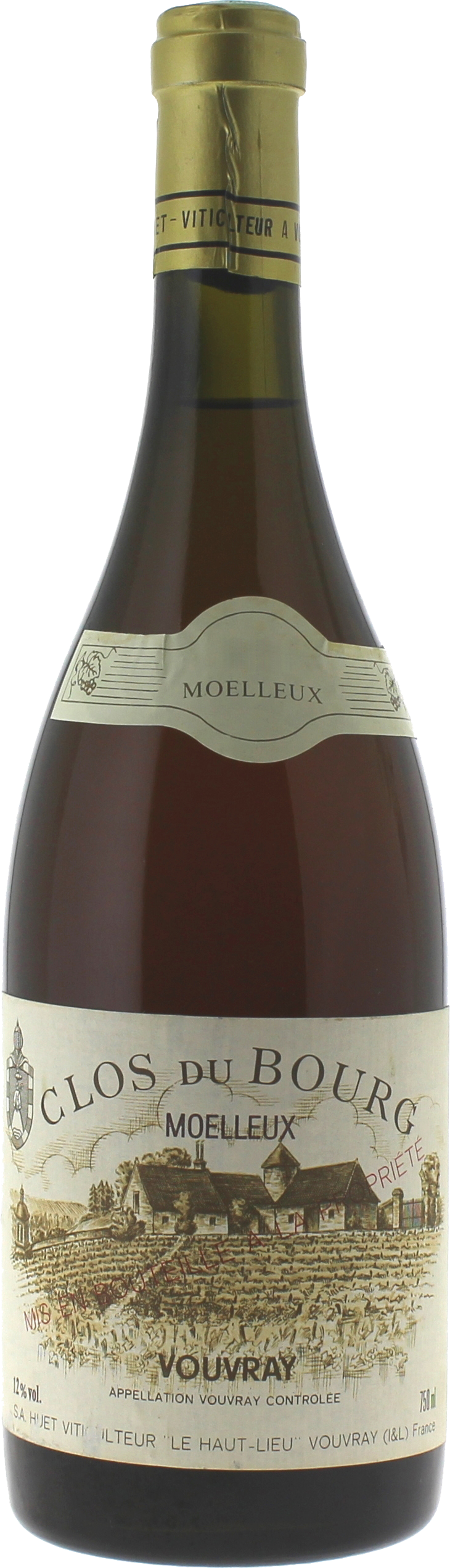Vouvray huet le clos du bourg  1ère trie moelleux 2005