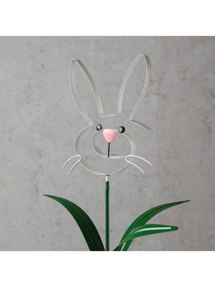 MARELIDA Hase BUNNY Osterhase Beetstecker Gartendeko H: 61,5cm in grau günstig kaufen onesize