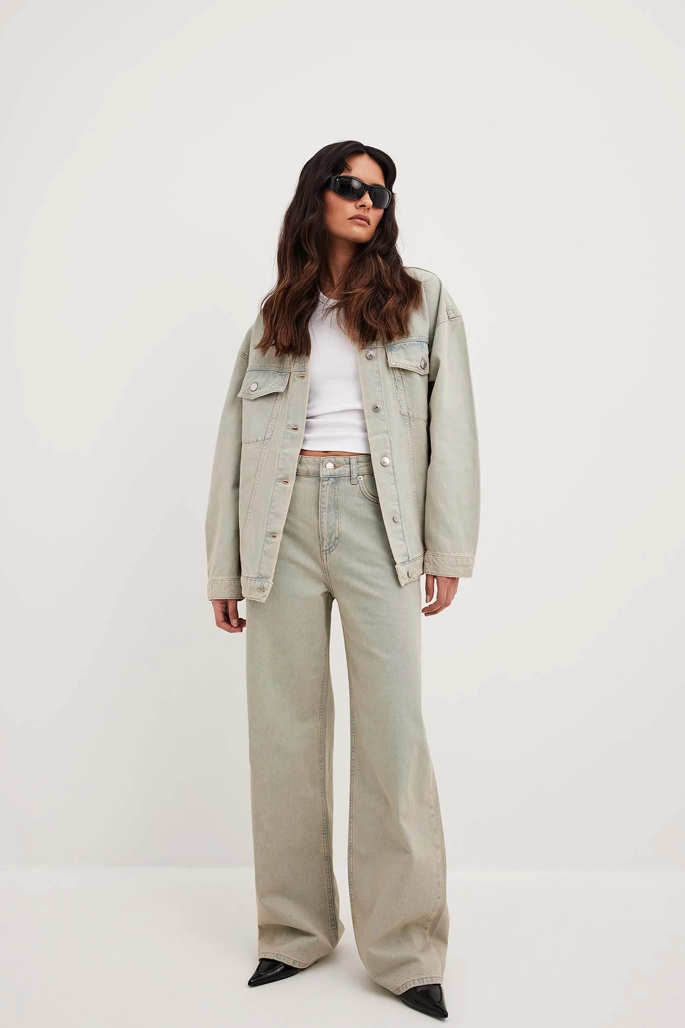 Klassische Oversize-Denimjacke