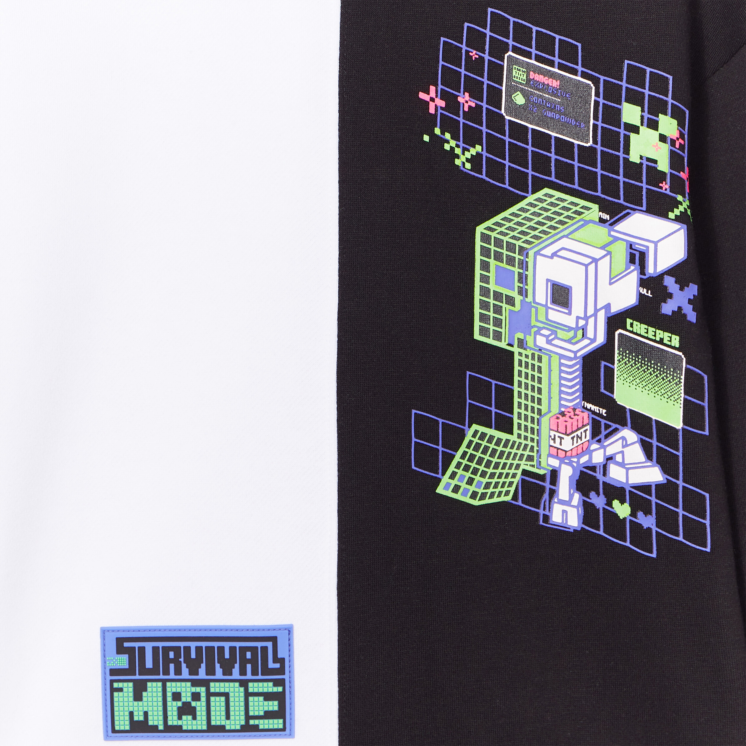 Sweat à capuche hoodie Minecraft multicolore garçon | La Halle