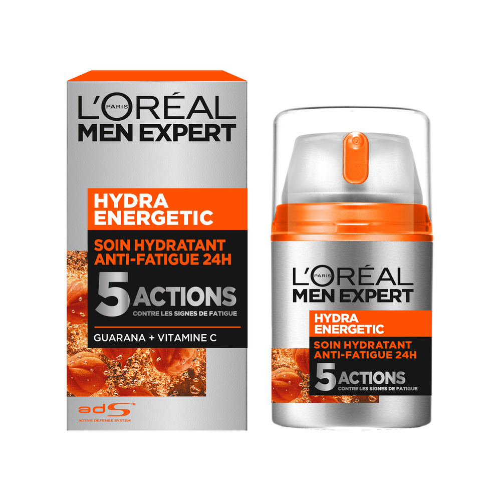 L'Oréal Paris Men Expert Hydra Energetic Soin Hydratant Anti-Fatigue 24H Visage Homme