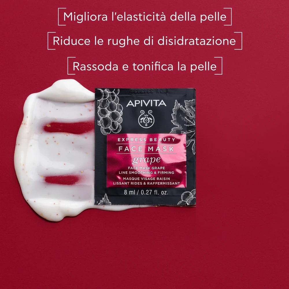 Express Beauty – Straffende und festigende Trauben-Gesichtsmaske – Anti-Aging-Gesichtsmaske
