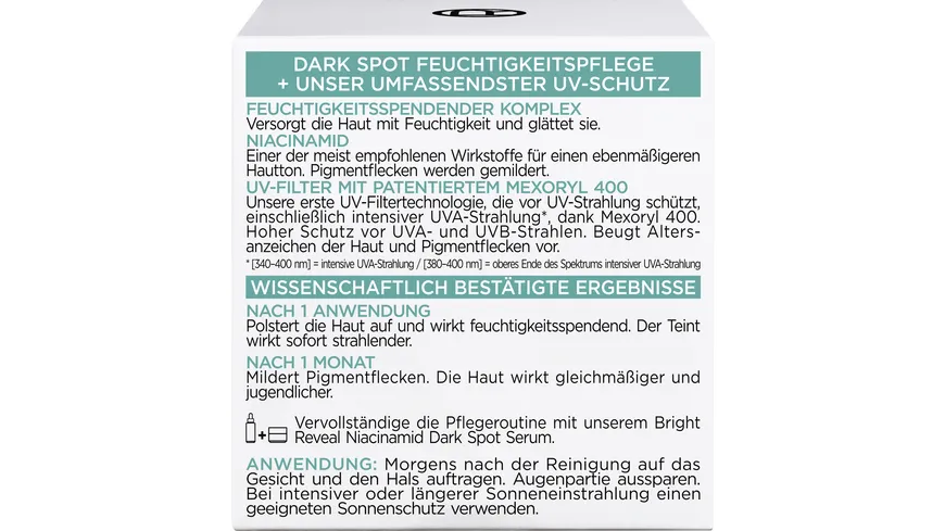 L'Oréal Bright Reveal Dark Spot Feuchtigkeitspflege LSF50 50 ml