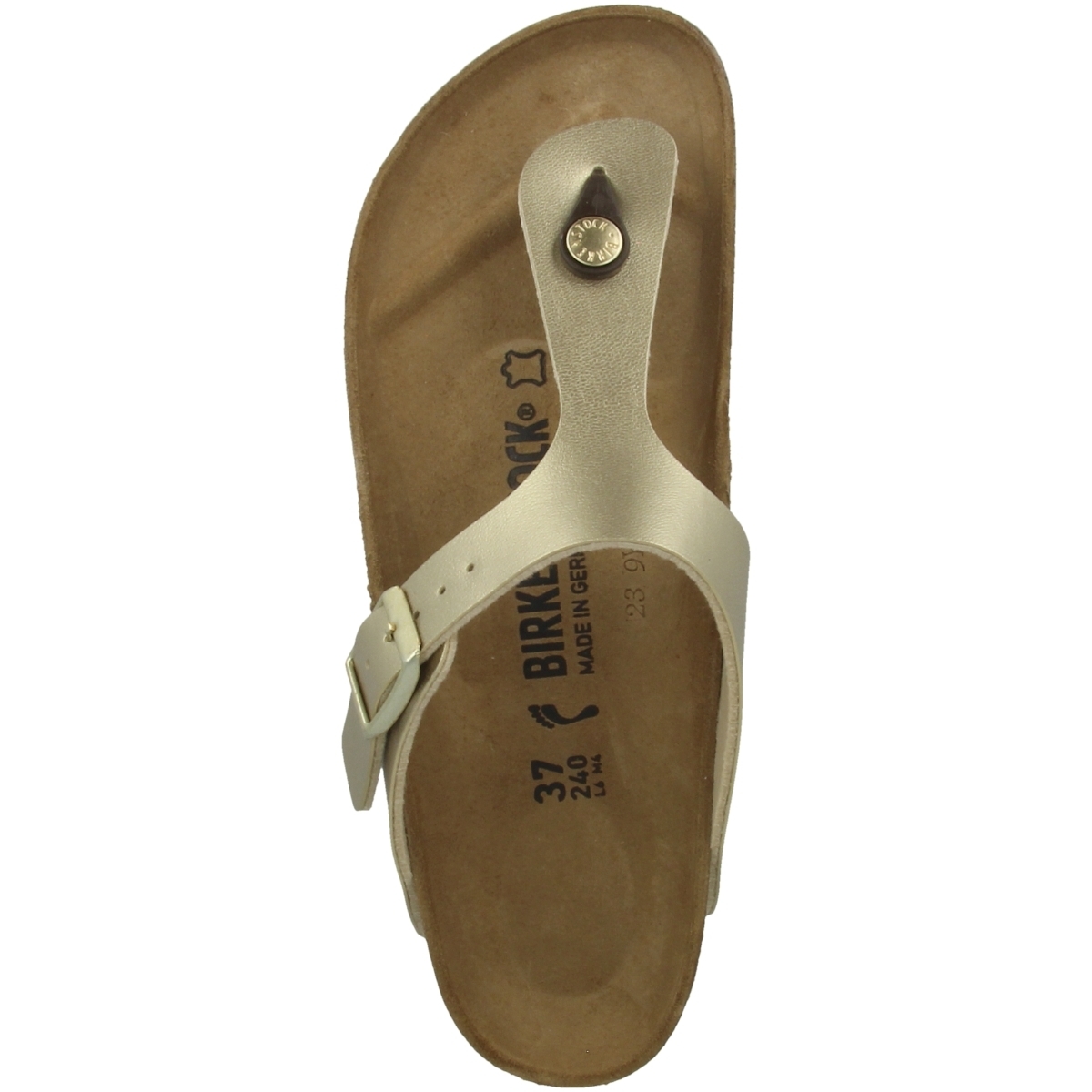 Birkenstock Gizeh Birko-Flor Schmal Zehensandale gold