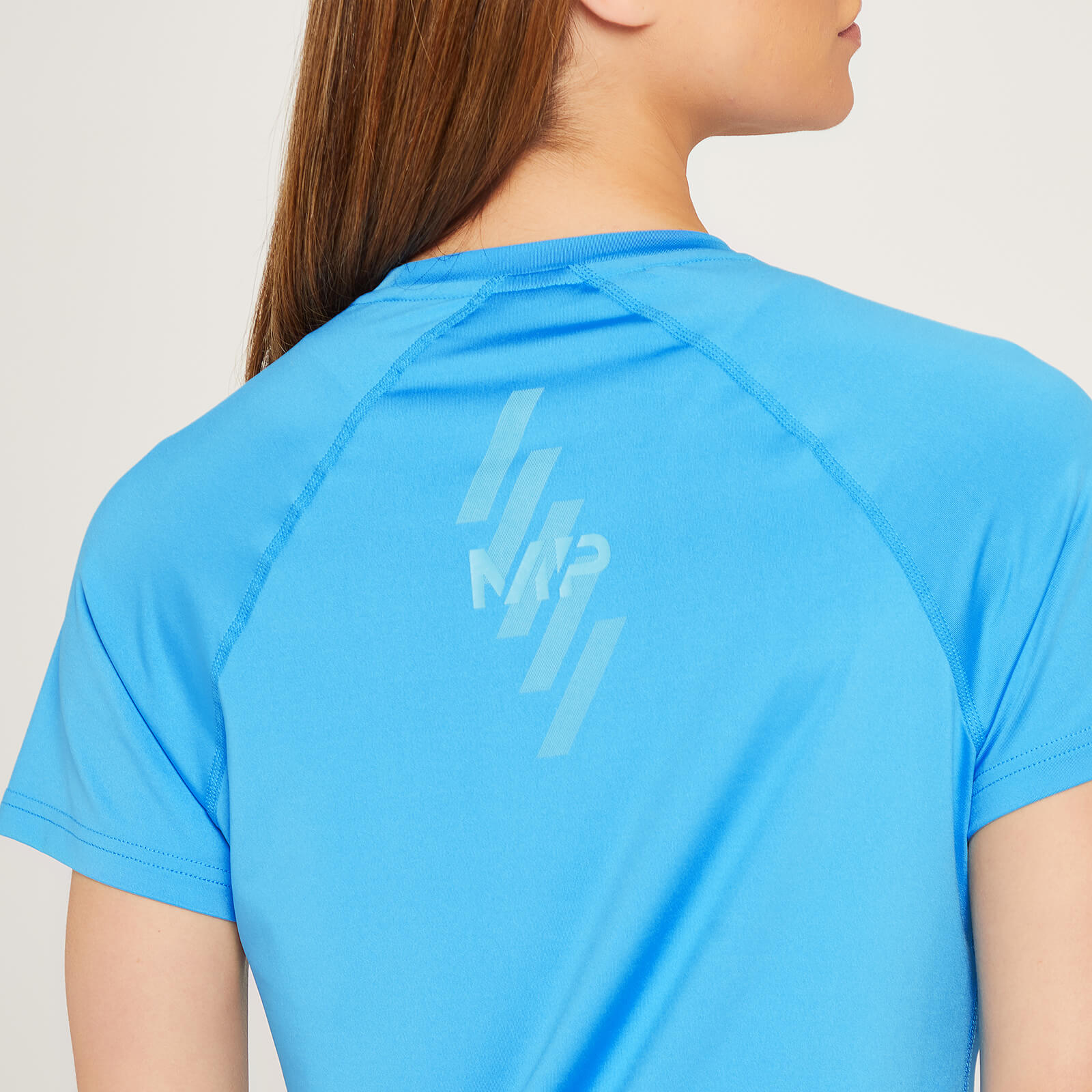 T-shirt d’entraînement MP Linear Mark pour femmes – Bleu vif