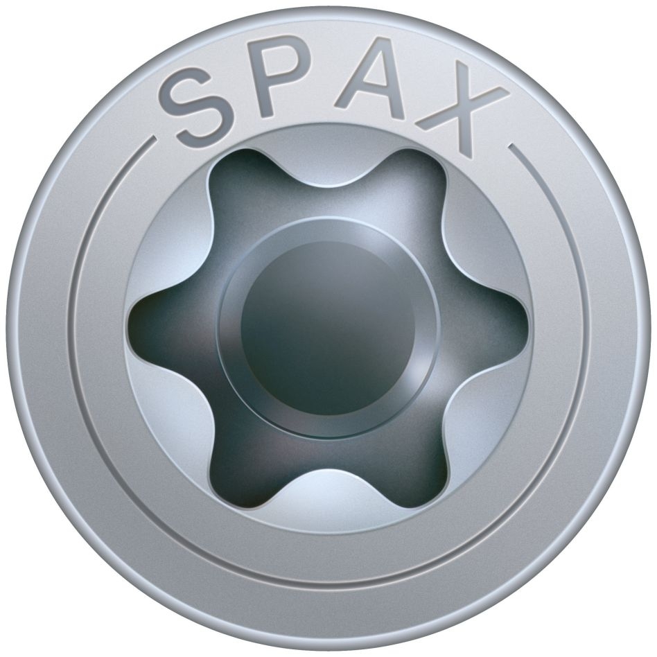 Tornillo universal SPAX 0191010601105 de 6 x 110 mm, rosca parcial, cabeza avellanada, T-STAR plus T30 - 100 unidades
