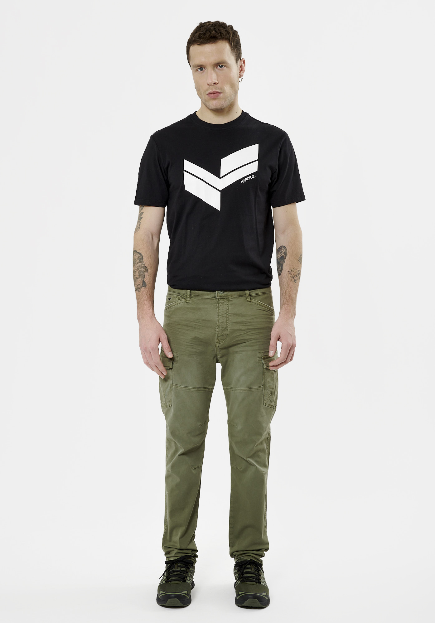 KALIS  Jean relaxed kaki Homme