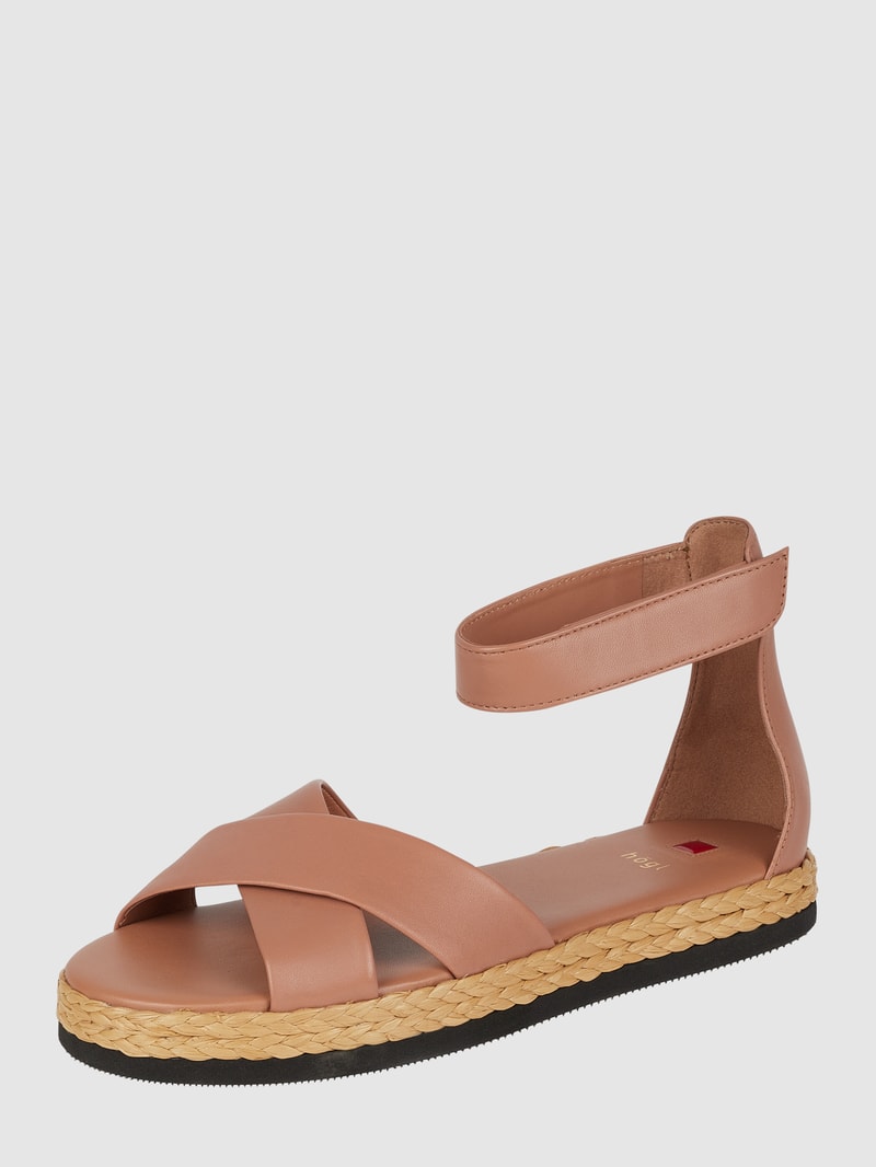 Sandalen aus Leder in camel