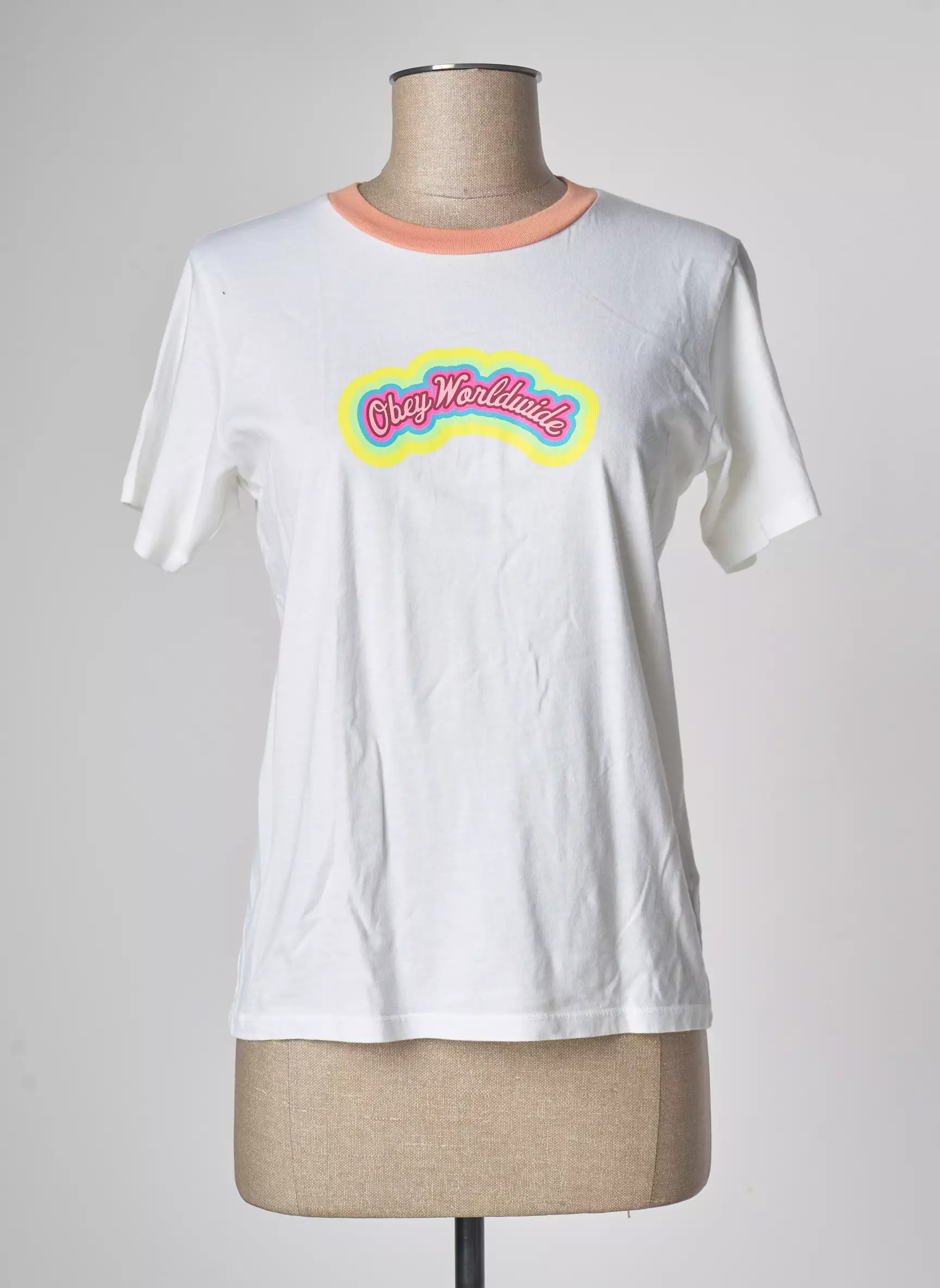 Obey Tshirts Femme couleur blanc