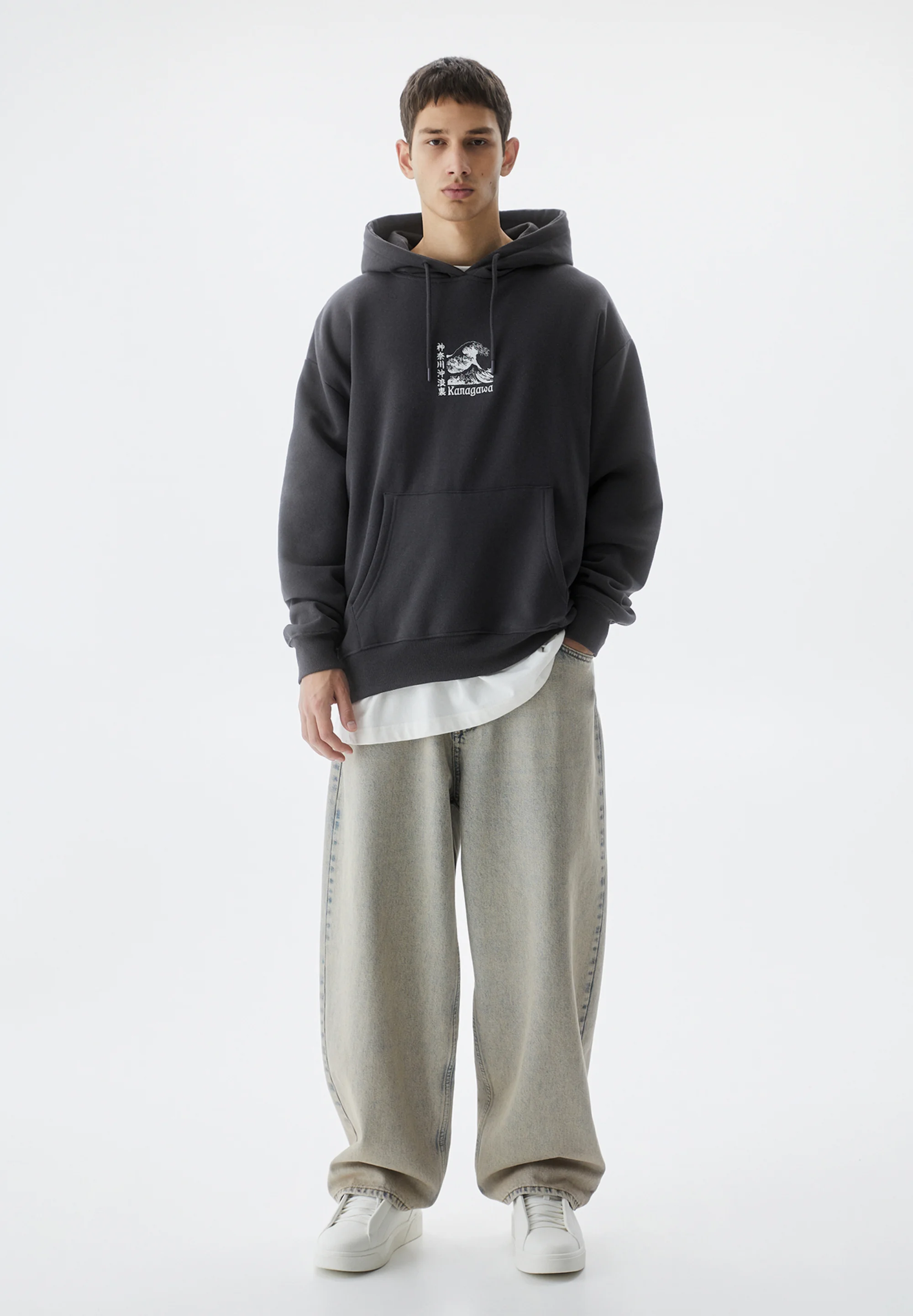 PULL&BEAR HOKUSAI - Sudadera con capucha