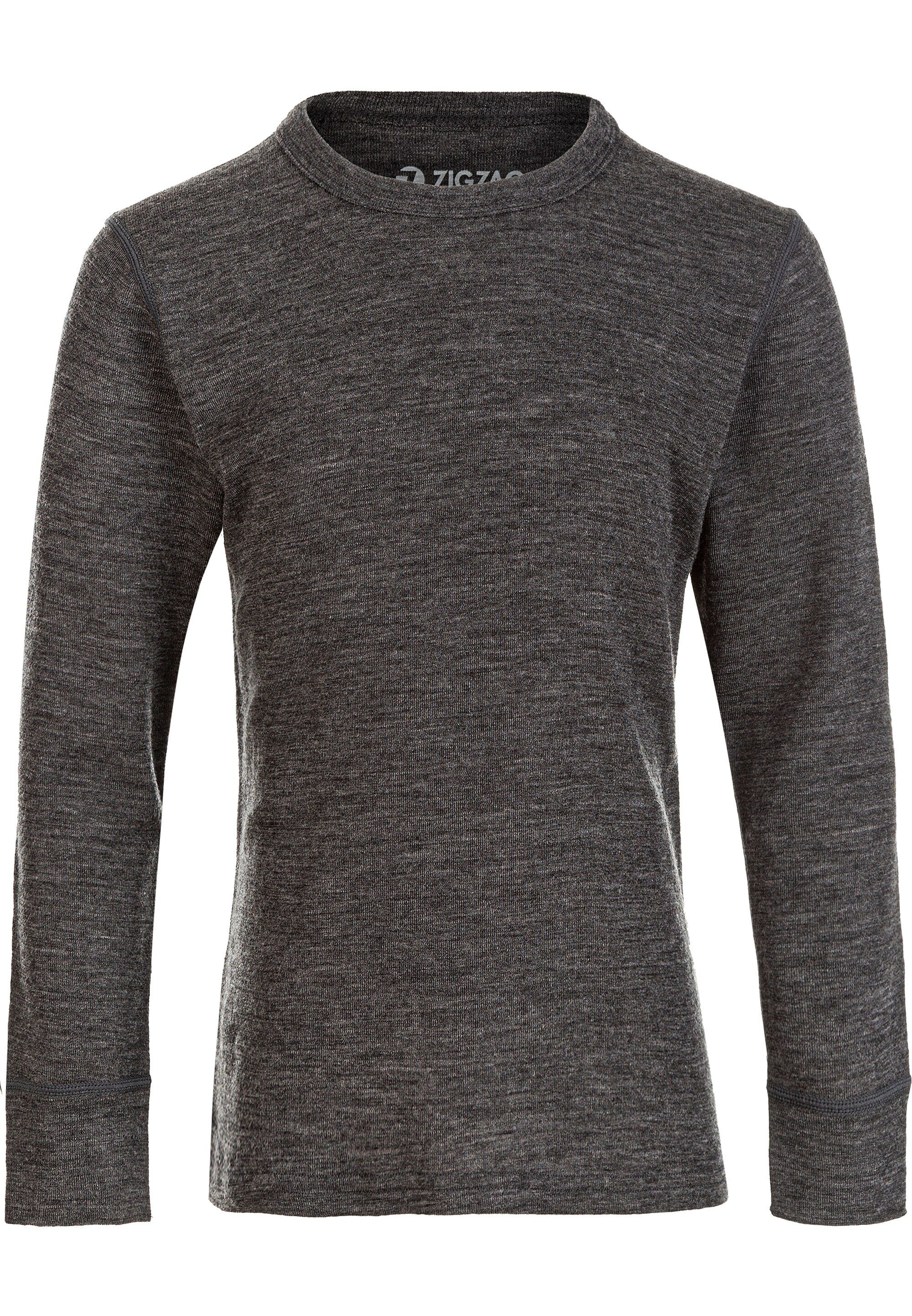 ZIGZAG Funktionsshirt WENDELL KIDS WOOL mit mulesingfreier Merinowolle