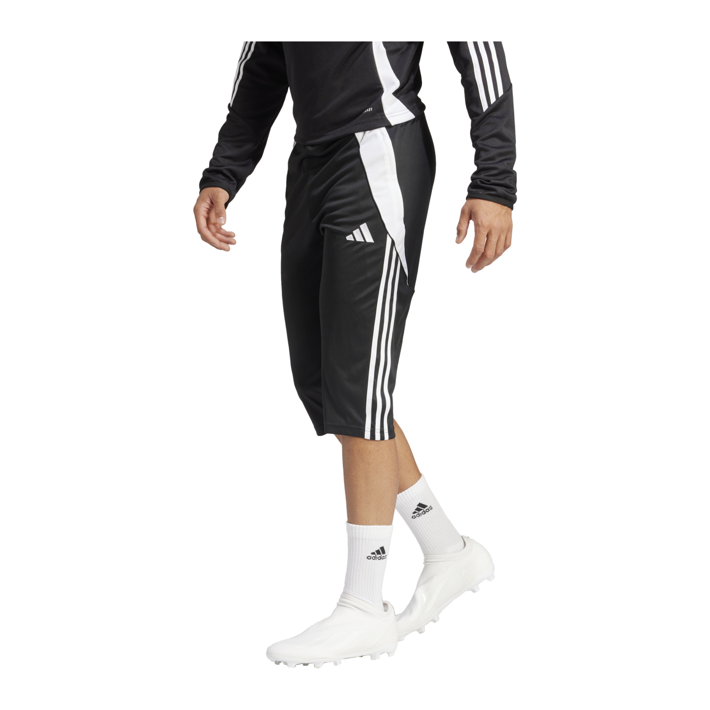 adidas Tiro 24 3/4 Trainingshose Schwarz Weiss